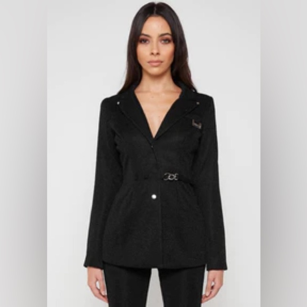 Manière De Voir Metallic set size UK 12 blazer and trousers US 8